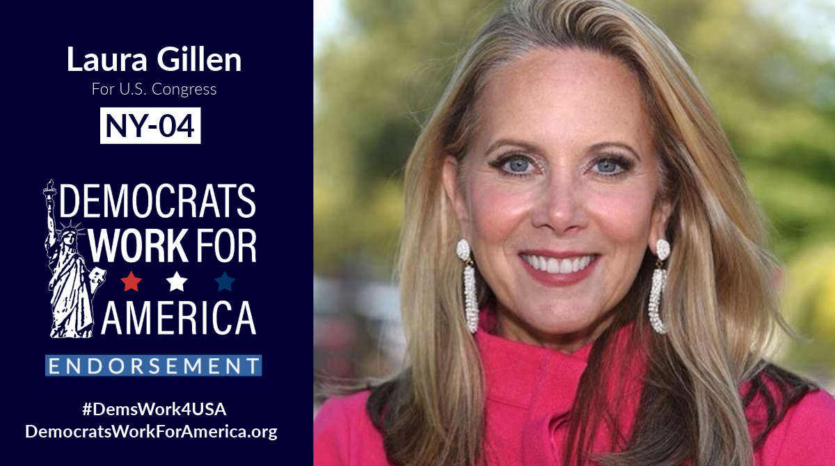 DemsWork4USA's tweet photo. 🔁 #Election2024 -Nov 5 #NewYork CD04
Help Elect LAURA GILLEN #NY04
✅Donate: https://t.co/s9Mj5I2Sf2
✅Volunteer: https://t.co/5H7QRYhyrz
#FlipItBlue #WinBlue
#NYpol #NYpolitics #NY #Democrats #NYDems #NYDemocrats #IND #NPP #Healthcare #Medicare #Medicaid #DemsWork4USA #HarrisWalz2024