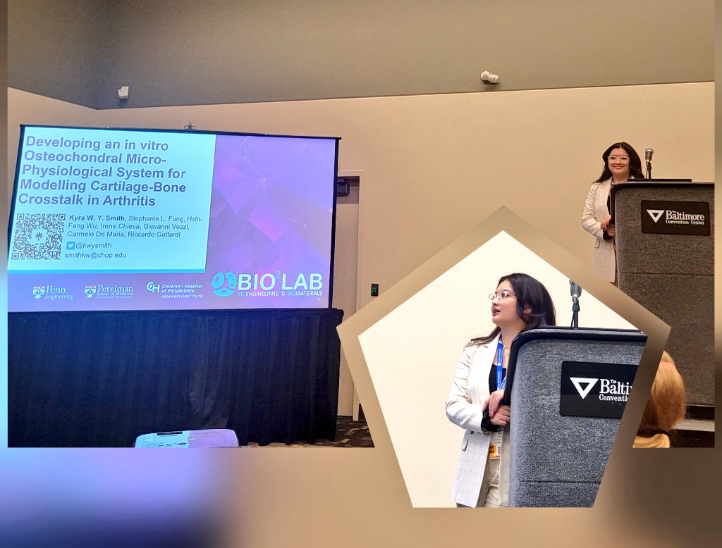 Riccardo Gottardi (@ricgottardi) on Twitter photo Absolutely outstanding talk, Kyra! <a href="/kwysmith/">Kyra Smith</a> crowning years of work on developing a robust osteochondral model for arthritis research! #proudPI <a href="/pennbioeng/">Penn Bioengineering</a> Absolutely outstanding talk, Kyra! <a href="/kwysmith/">Kyra Smith</a> crowning years of work on developing a robust osteochondral model for arthritis research! #proudPI <a href="/pennbioeng/">Penn Bioengineering</a>