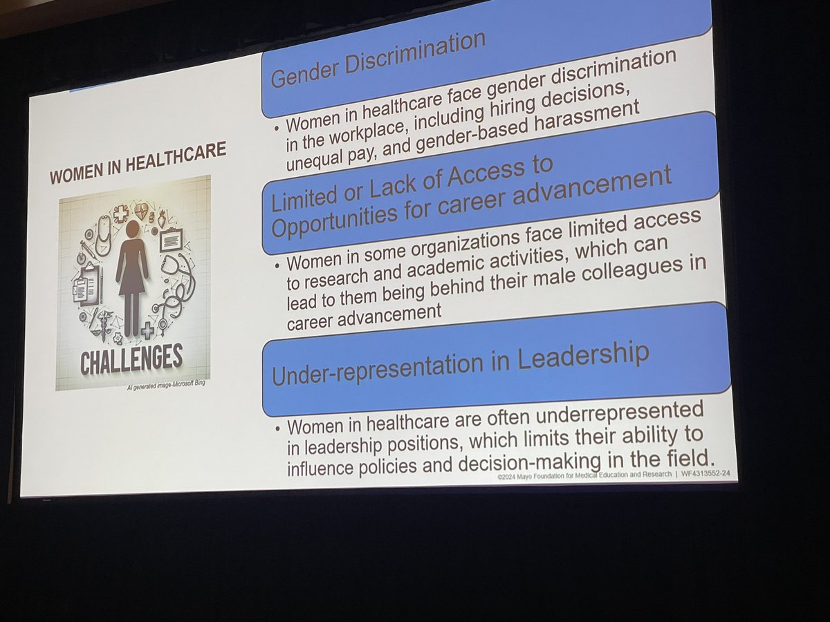 emilysharpe's tweet image. To address challenges women face in healthcare:

🔥DEI initiatives
🔥Flexibility 
🔥Mentorship
🔥Coaching
🔥Advocacy
🔥Allyship
🔥Sponsorship
🔥Education &amp;amp; Training
🔥Research and QI initiatives

#MayoGRIT @MayoGRIT @KarthikGhoshMD