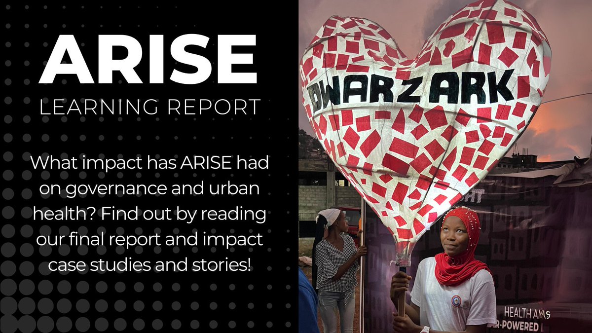 Proud to have partnered with <a href="/ARISEHub/">ARISE</a> in empowering communities in Sierra Leone’s urban spaces. This project made a huge impact in 4 countries.

Stay tuned for more insights from our impact studies!

Read the report here: ariseconsortium.org/learn-more-arc…

#HealthEquity #UrbanHealth