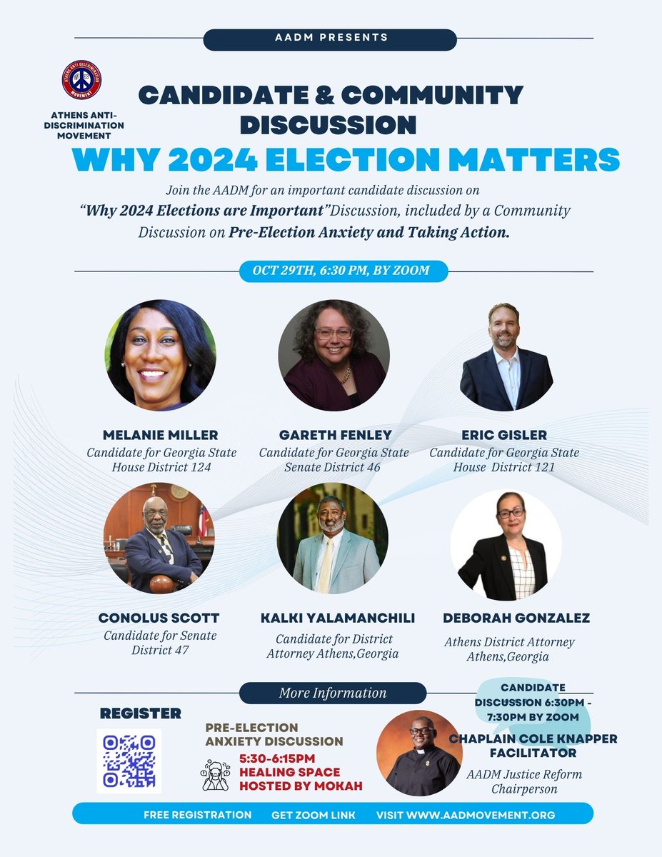 Join me on Tuesday, October 29th, for the Athens Anti-Discrimination Movement’s Candidate and Community Discussion, Why the 2024 Election Matters. This is a great opportunity to learn more about my vision for a District Attorney's Office that pursues justice for all. Hope to see