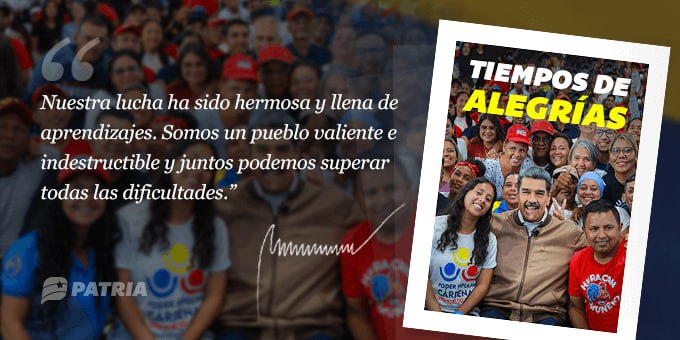 🔴 AHORA| Inicia la entrega del Bono Tiempos de Alegrías enviado por el Presidente Nicolás Maduro a través de la #PlataformaPatria. 

Monto: 180,00 Bs