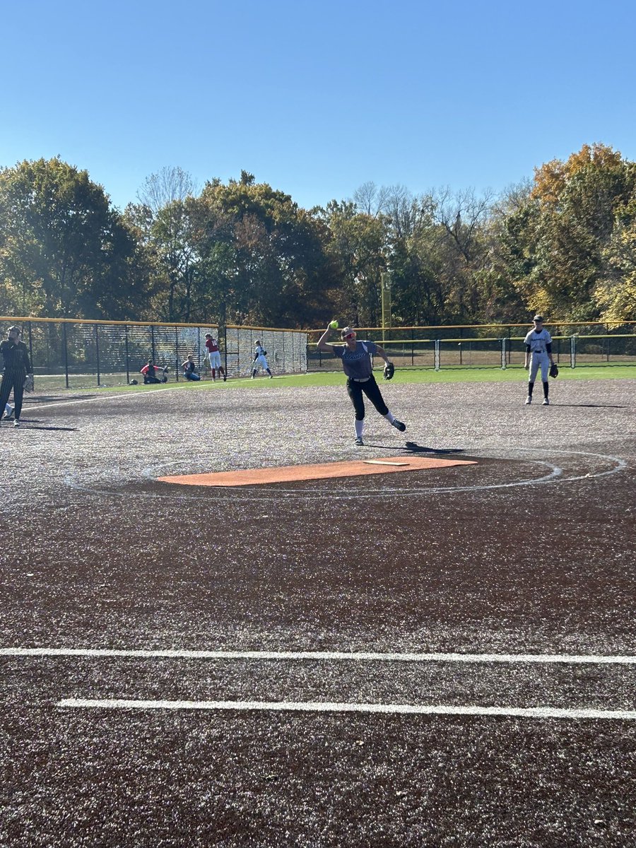 Warm ups for the showcase game. #8 innings coming up. 2pm start time.
