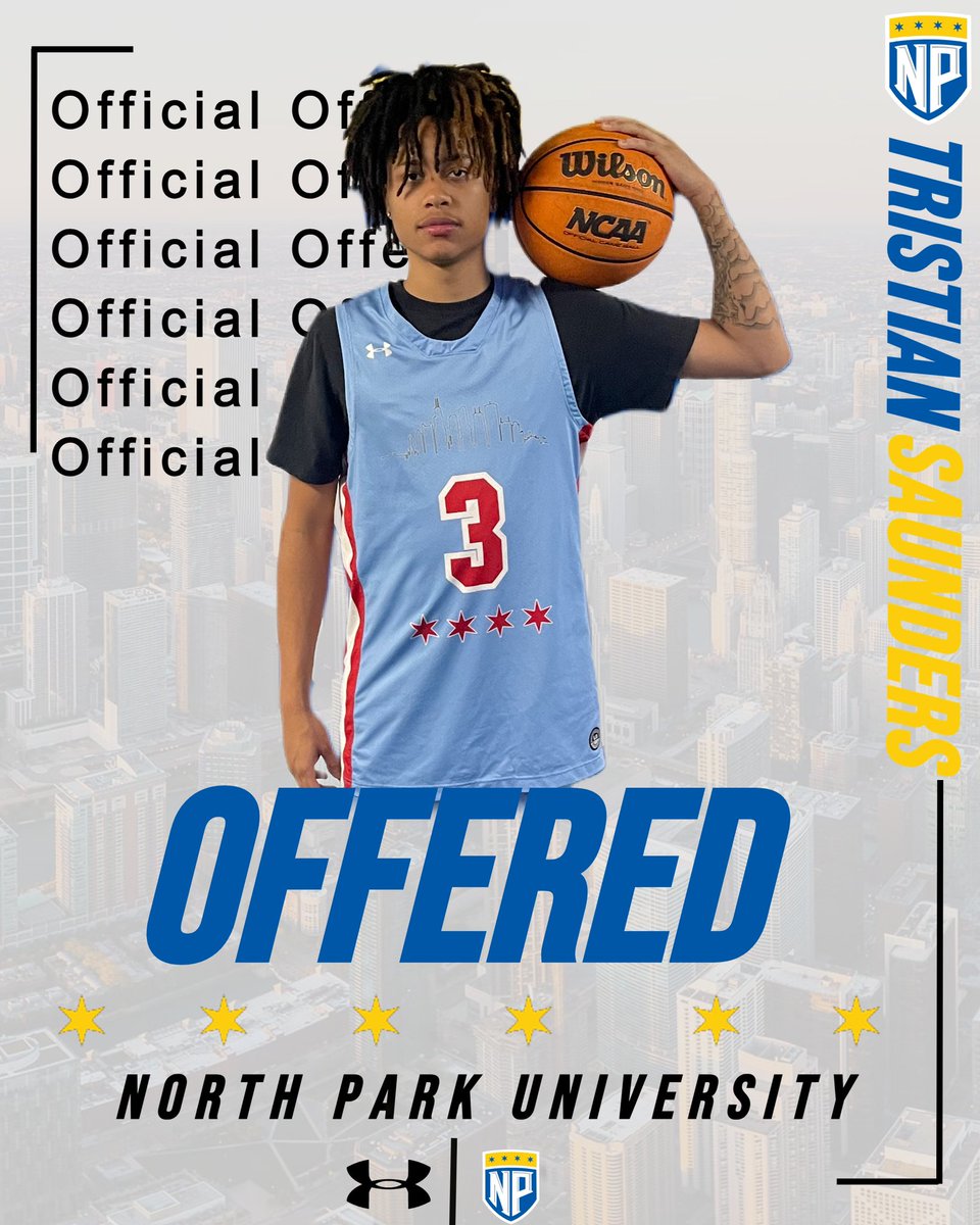 Tristian Saunders (@tristian_s_) on Twitter photo Blessed to receive an offer from North Park University. Thank you to Coach McGhee, Coach Jacob & Coach Jalen for having me on campus as well.
#govikings
<a href="/NorthParkMBB/">North Park Basketball</a> <a href="/EdwindMcGhee/">Edwind McGhee</a> <a href="/CoachAJacobs/">Aaron Jacobs</a> <a href="/ARelite_/">AR Elite</a> <a href="/CoachGHill/">Coach Gary</a> <a href="/CoachKreiger/">Coach Kreiger</a> Blessed to receive an offer from North Park University. Thank you to Coach McGhee, Coach Jacob & Coach Jalen for having me on campus as well.
#govikings
<a href="/NorthParkMBB/">North Park Basketball</a> <a href="/EdwindMcGhee/">Edwind McGhee</a> <a href="/CoachAJacobs/">Aaron Jacobs</a> <a href="/ARelite_/">AR Elite</a> <a href="/CoachGHill/">Coach Gary</a> <a href="/CoachKreiger/">Coach Kreiger</a>