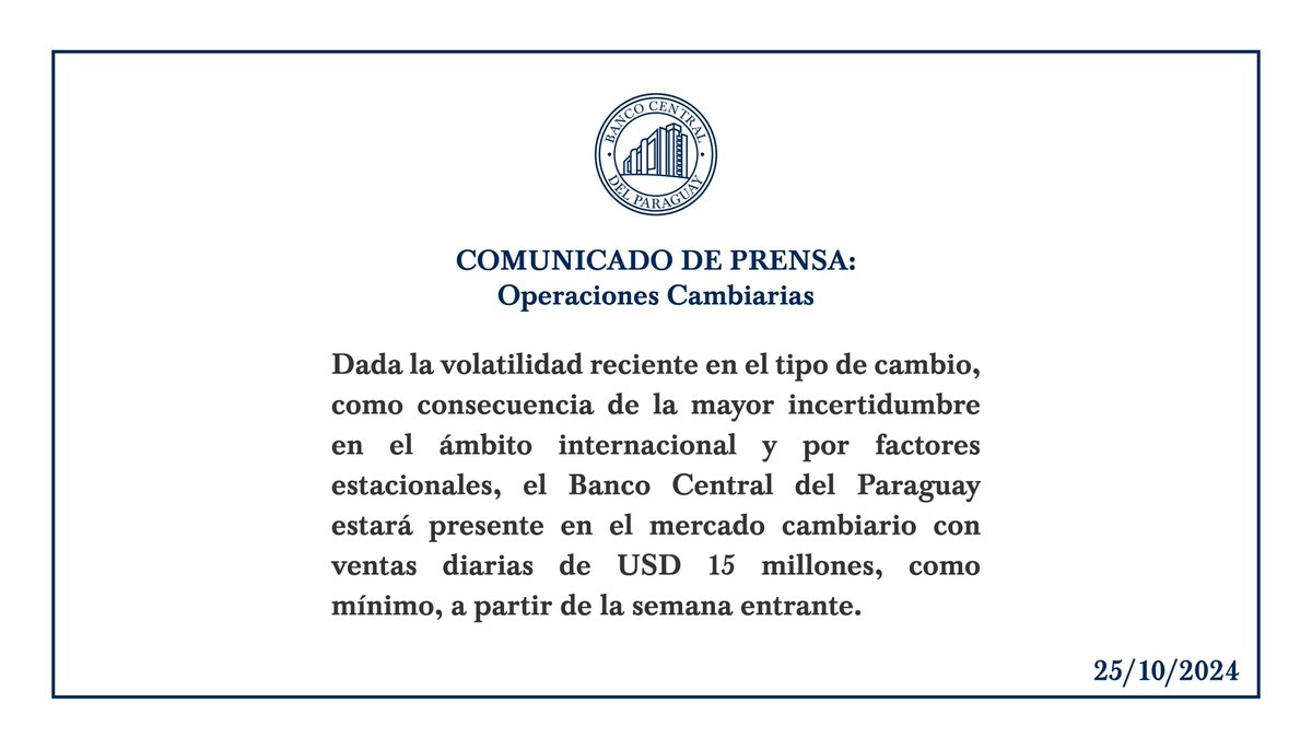 Banco Central del Paraguay tweet media