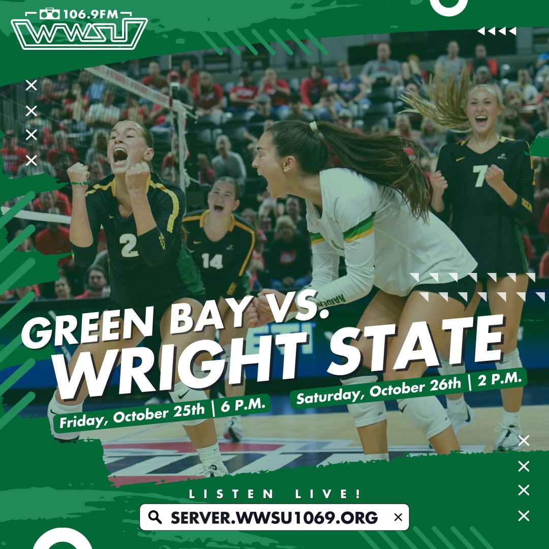Listen live TONIGHT as Wright State’s volleyball team faces off against Green Bay in a home game! Tune your radios to 106.9 FM or online at server.wwsu1069.org to listen to our sports broadcasters update you on each hit, serve, and assist. Raider up!

#WWSU #wrightstate
