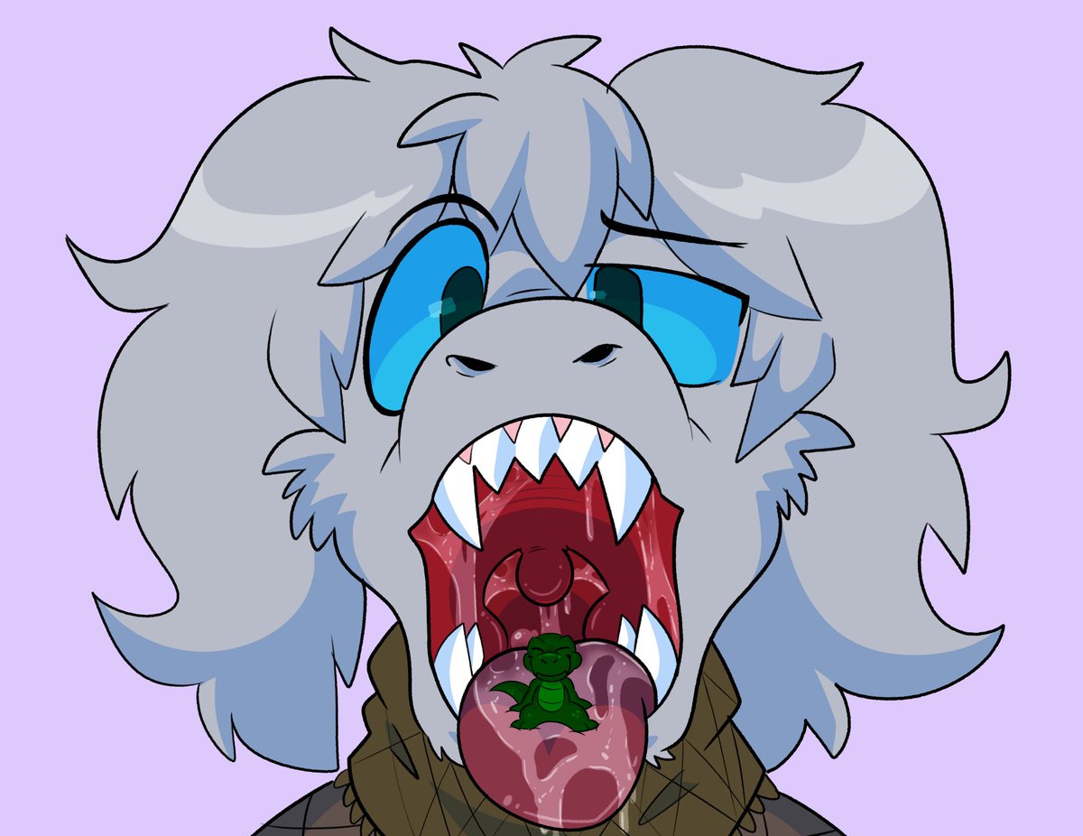 lickwidzekrom's tweet image. i dont think i ever uploaded this
@thatonelizard2 getting nommed 

art by @kikinomnoms