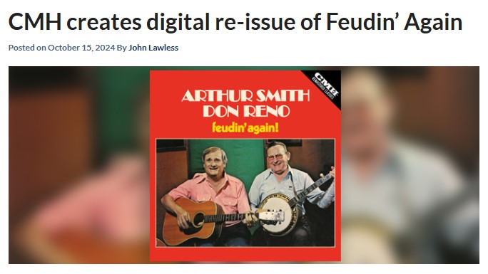 Thanks <a href="/BluegrassToday/">Bluegrass Today</a> for a great write up on our latest digital re-release, Feudin' Again by Arthur Smith and Don Reno.

Streaming now wherever you listen: lnk.to/feudinagain