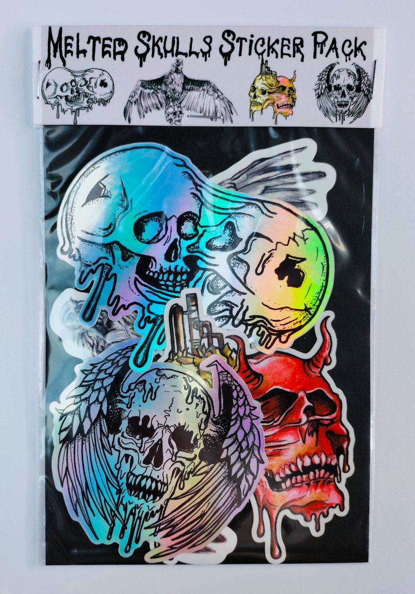 FabianHorjus's tweet photo. Melted Skull stickerpack for sale :) https://t.co/tXuad5Qdxg https://t.co/l3FEGZ0bfW