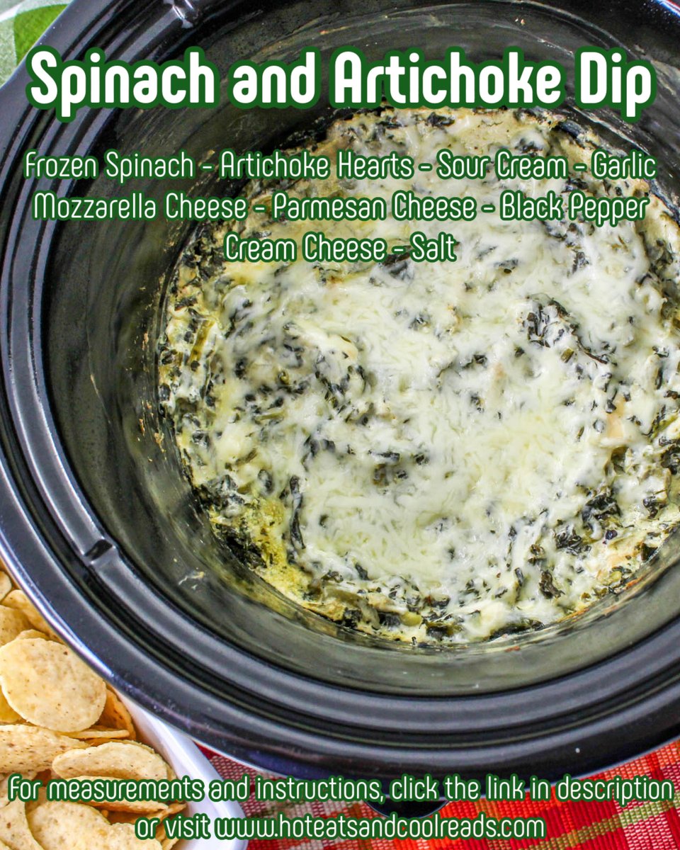 Slow Cooker Spinach and Artichoke Dip 🤍 View and print recipe: bit.ly/3Mq0MVg 

Pin it for later: pinterest.com/pin/2503016917… This delicious and cheesy Slow Cooker Spinach and Artichoke Dip is always a hit! Great for holidays or parties and so easy to make!