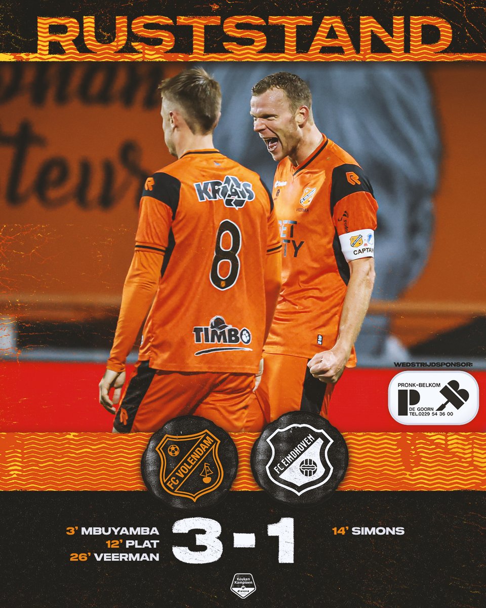 fcvolendam's tweet photo. 🟠⚫ ✘ 🔵⚪

⏸️ Pauze

#VOLFCE | #VolVoorOranje https://t.co/zJ0lXbGukY