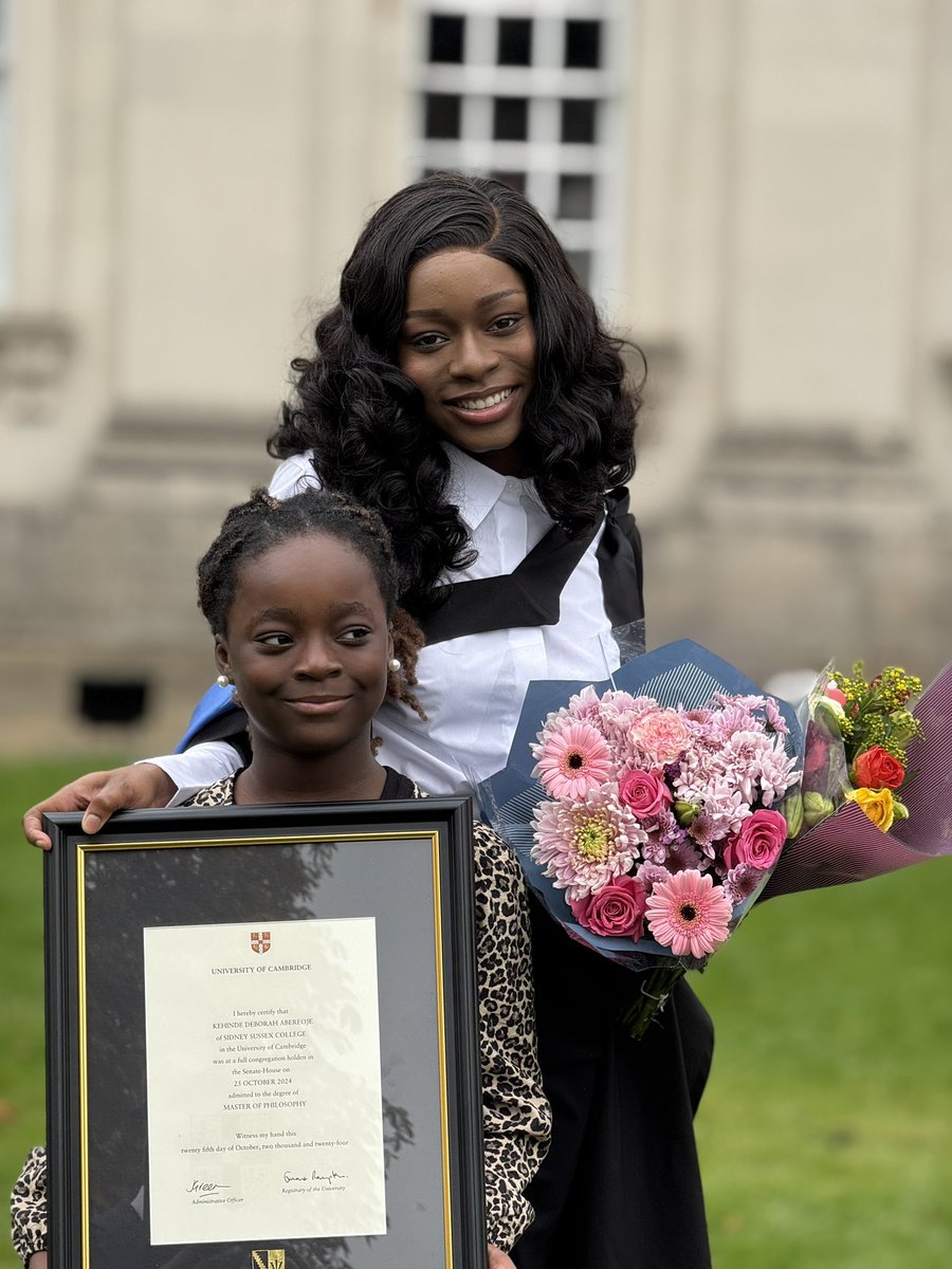 Graduated from the University of Cambridge (<a href="/Cambridge_Uni/">Cambridge University</a>) today with an MPhil at 22 🤭🤭. 

God has made my life a wonder &amp; my life is proof that God can be trusted. 

“And they glorified God in me.” - Galatians 1:24 NKJV