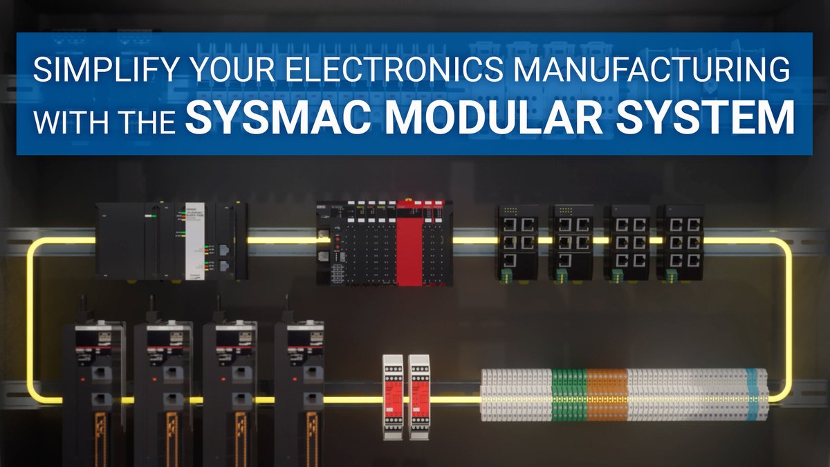 OmronAutomation's tweet image. #OMRON&apos;s #Sysmac Modular Solution integrates control, motion, safety, and vision into a unified architecture with #IIoT capabilities and robust fault detection. This pre-engineered system accelerates time-to-market and reduces design risks. Learn more: omron.pub/4eejqdP