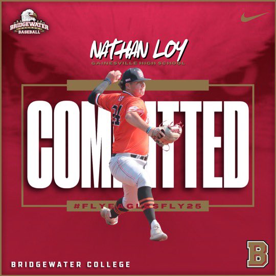 Nathan Loy (@nathandloy34) on Twitter photo Excited to announce my academic and athletic career at Bridgewater
College! Huge thank you to all of my family, coaches, and teammates for all of your support.
<a href="/SnyderBaseball/">Snyder Baseball</a> <a href="/sean_mac89/">Sean McCauley</a> <a href="/MMESS86/">Matt Messinger</a> <a href="/G_villeBaseball/">Gainesville Baseball</a> <a href="/john12jo/">Coach Miller</a> <a href="/BenSpotts18/">Ben Spotts</a> <a href="/AustinNicely14/">Austin Nicely</a> Excited to announce my academic and athletic career at Bridgewater
College! Huge thank you to all of my family, coaches, and teammates for all of your support.
<a href="/SnyderBaseball/">Snyder Baseball</a> <a href="/sean_mac89/">Sean McCauley</a> <a href="/MMESS86/">Matt Messinger</a> <a href="/G_villeBaseball/">Gainesville Baseball</a> <a href="/john12jo/">Coach Miller</a> <a href="/BenSpotts18/">Ben Spotts</a> <a href="/AustinNicely14/">Austin Nicely</a>