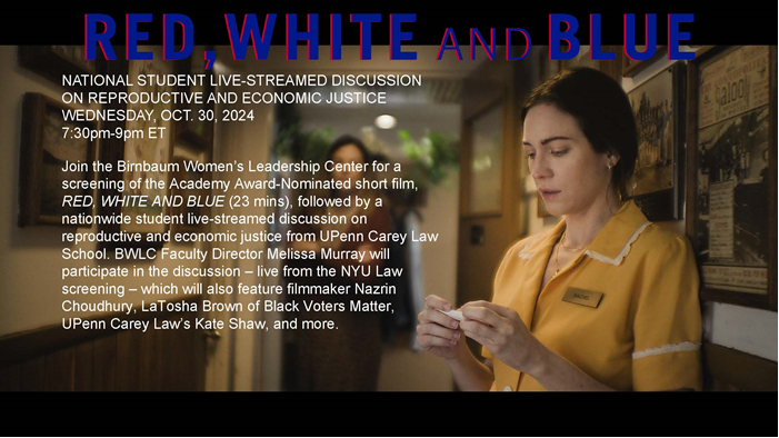 Birnbaum Women's Leadership Center (@bwlc_nyu) on Twitter photo WEDNESDAY, 10/30, 7:30 p.m.: Join <a href="/bwlc_nyu/">Birnbaum Women's Leadership Center</a> and <a href="/levelforwardinc/">Level Forward</a> for a screening of the Academy Award-nominated short film #RedWhiteandBlue, followed by a discussion with <a href="/nyulaw/">NYU Law</a>'s <a href="/ProfMMurray/">Melissa Murray (@ProfMMurray on Threads 🧵)</a>, filmmaker Nazrin Choudhury, <a href="/MsLaToshaBrown/">LaTosha Brown</a>, & <a href="/kateashaw1/">Kate Shaw</a>. docs.google.com/forms/d/e/1FAI… WEDNESDAY, 10/30, 7:30 p.m.: Join <a href="/bwlc_nyu/">Birnbaum Women's Leadership Center</a> and <a href="/levelforwardinc/">Level Forward</a> for a screening of the Academy Award-nominated short film #RedWhiteandBlue, followed by a discussion with <a href="/nyulaw/">NYU Law</a>'s <a href="/ProfMMurray/">Melissa Murray (@ProfMMurray on Threads 🧵)</a>, filmmaker Nazrin Choudhury, <a href="/MsLaToshaBrown/">LaTosha Brown</a>, & <a href="/kateashaw1/">Kate Shaw</a>. docs.google.com/forms/d/e/1FAI…