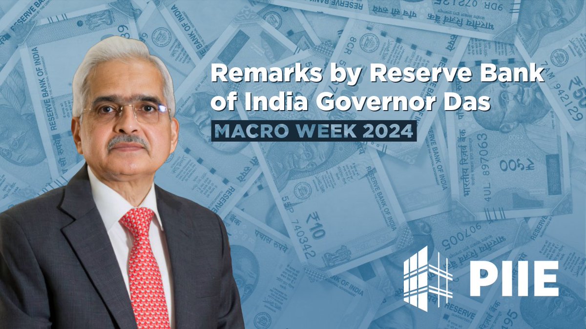 PIIE's tweet image. NOW: @DasShaktikanta, @RBI governor, joins us to close out #MacroWeek2024! 
Watch live: piie.com/events/2024/ma…