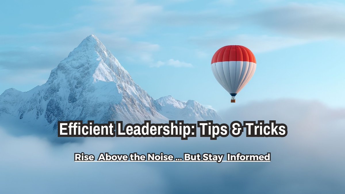 Efficient Leadership: Master Rising Above the Noise While Staying Informed
linkedin.com/pulse/efficien…