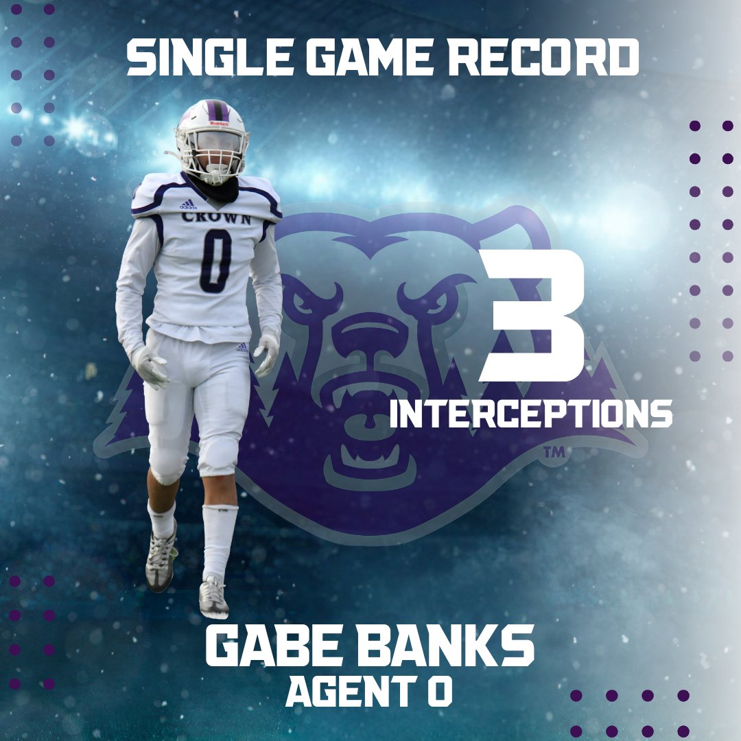 This past week <a href="/GabrielCBanks1/">GabrielCBanks</a> set a program record for INTs in one game! Congratulations for etching your name into program history #Agent0