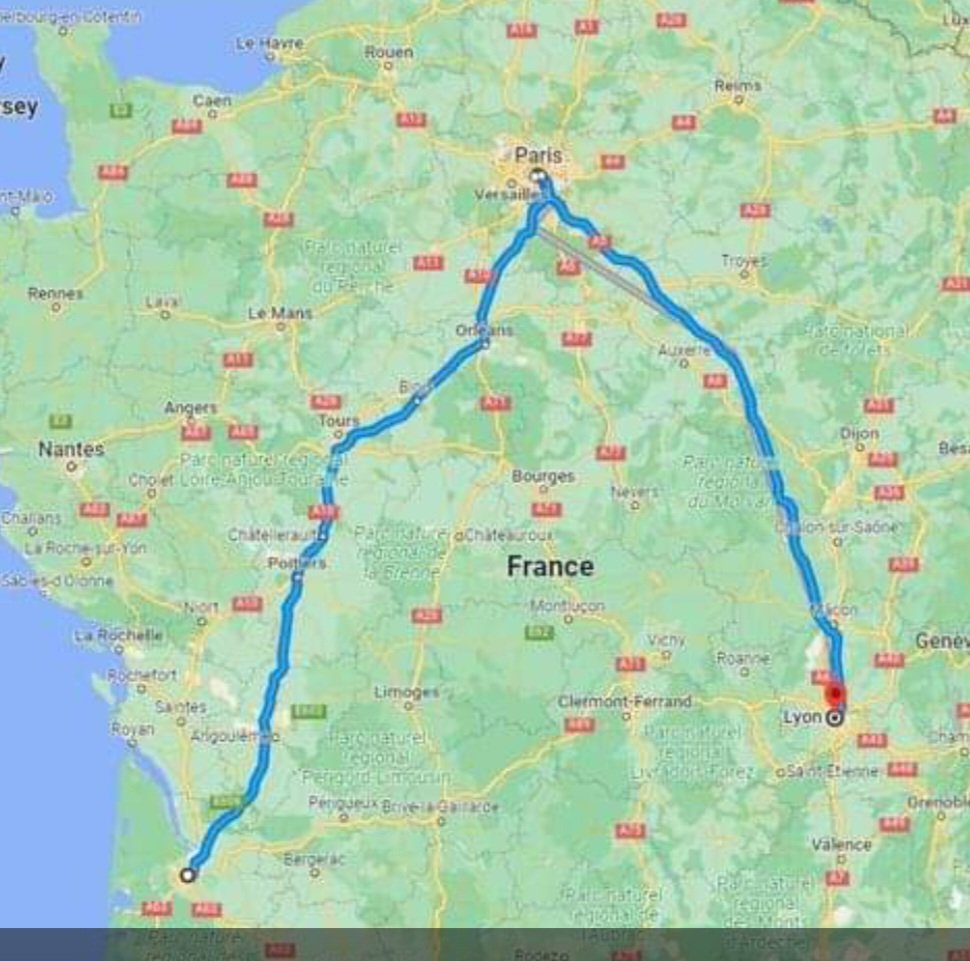 Yann2229354456's tweet image. 🚅 En 2024, voici le trajet le plus rapide en train entre les métropoles de Bordeaux et Lyon. Passage recommandé par les gares de Montparnasse à Paris ou par Massy.
Le centralisme parisien est une véritable aberration dans ce pays 😒