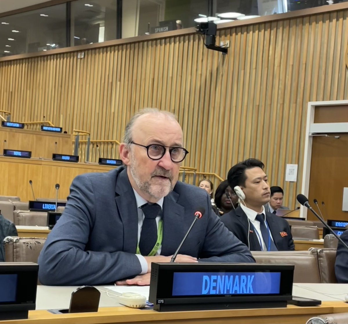 Today Amb. <a href="/eriklaursen/">Erik Laursen</a> delivered a 🇩🇰 statement during the 3C interactive dialogue with the 🇺🇳 anti-torture mandate-holders, <a href="/DrAliceJEdwards/">Alice J Edwards UN Special Rapporteur Torture</a> <a href="/JabbourSuzanne/">Suzanne Jabbour</a> &amp; <a href="/ClaudeHellerR/">Claude Heller</a>.

🇩🇰 is a dedicated ally to the mandates &amp; their crucial work in the 🌍 fight against torture!