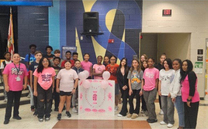 MarionExtDay's tweet image. To celebrate Pink October, MAP @LMSLibertyPridecreated a poster to help raise awareness for Breast Cancer.