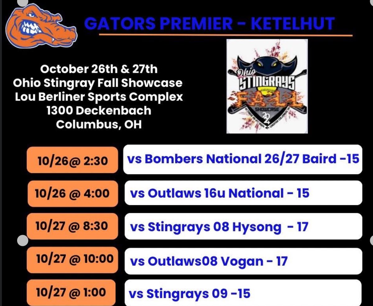 We have a fun weekend ahead.. can’t wait💪🏻🐊🧡💙