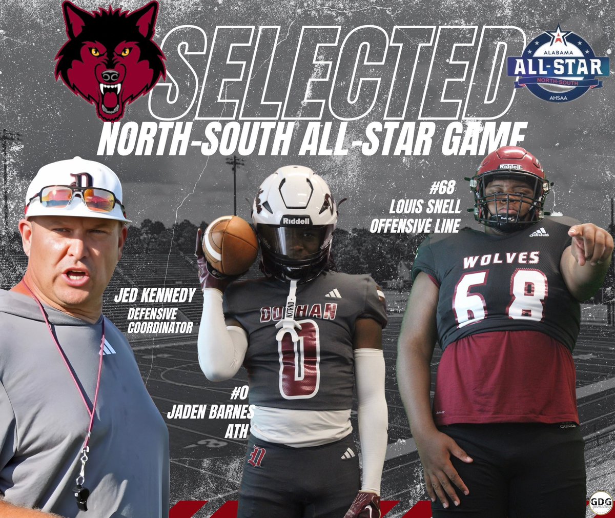 Huge shoutout to <a href="/JadenBCO25/">Jaden “JB” Barnes</a> <a href="/LouisSnell8/">Louis Snell</a> <a href="/COACHJEDKENNEDY/">Jed Kennedy</a> on being selected to the <a href="/AHSAAUpdates/">AHSAA</a> All-star game! #MYUT