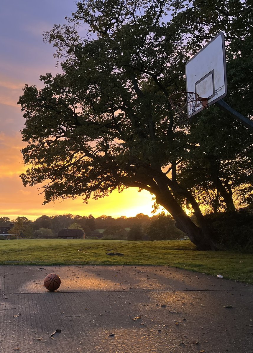 #autumn #sunset #england #basketball #theweekendishere