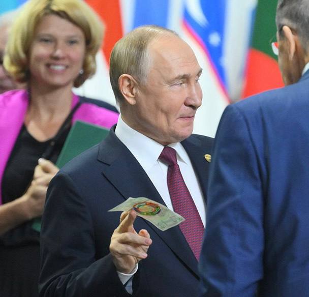 c14english's tweet photo. 🚨🇷🇺 The new #BRICS banknote is a trap and everyone in BRICS has just sold themselves into debt at a company store where the company is Russia! https://t.co/eCWLLVCFGV