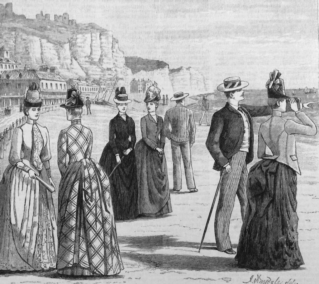 ‘Rose’ enquiries if it be “proper for a gentleman to speak to a lady at the seaside without an introduction.” Does she really feel doubtful as to the license which the proximity of saltwater and sand may concede? Is a man to forget his honour in the breezes of a watering-place?