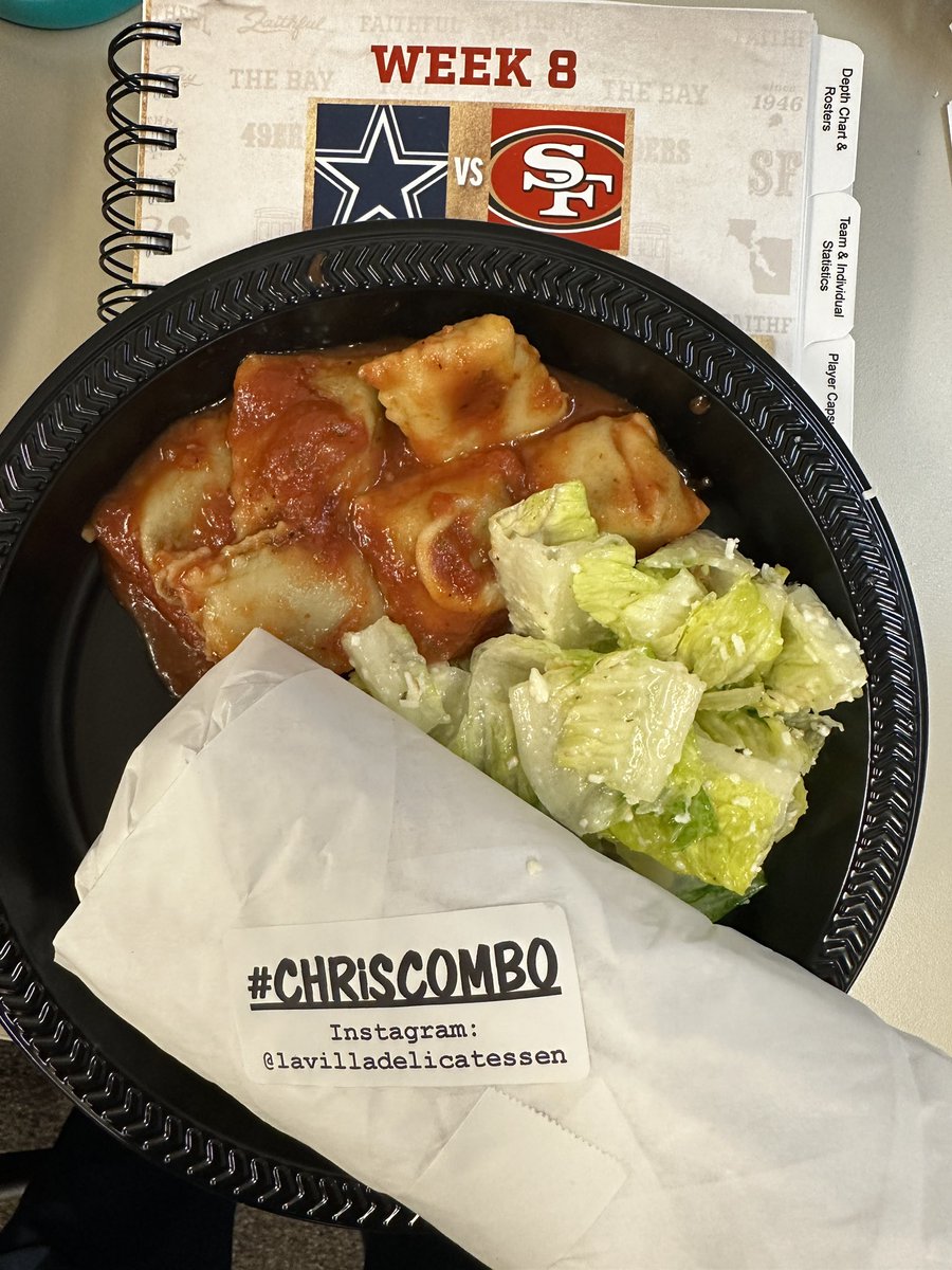 All-time Friday lunch at 49ersHQ
<a href="/lavilladeliwg/">La Villa Deli</a> 🙌 🇮🇹 🥪 🍝