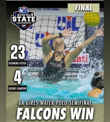 FHSABC_TX's tweet photo. Congrats to the girls waterpolo team on their victory today!!! Good luck tomorrow in the Championships at 10am! #ptn #falcons #fosterhs #fhs #waterpolo https://t.co/fRVpgNLEw9