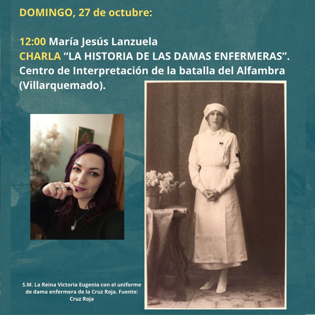 ARGOSZARAGOZA's tweet photo. El domingo #fiestadelahistoria en el Centro de Interpretación de la Batalla del Alfambra de #Villarquemado. Mª Jesús Lanzuela nos hablará a las 12 de La historia de las Damas enfermeras. 🧵1/2
@aragonFH https://t.co/4rRGyBnGwn
