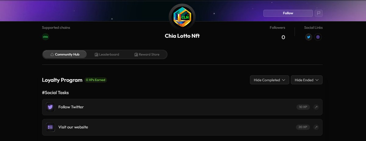 The first lotto-game NFT project "CHIA LOTTO NFT" in the Chia network on the largest Intract platform <a href="/IntractCampaign/">IntractCampaign is now Intract_HQ</a> !!! intract.io/project/chia-l…
#XCH #Chia #CLN #chia_lotto_nft
