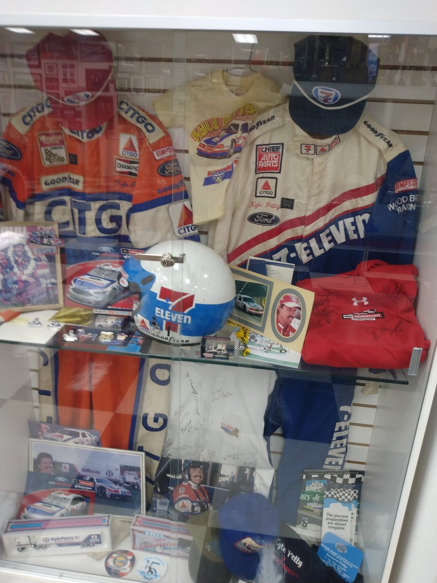 I made a long awaited visit to the Wood Brother's racing shop in Stuart, VA this week.
Enjoyed seeing the memorabilia from <a href="/kylepetty/">Kyle Petty</a> on display there.