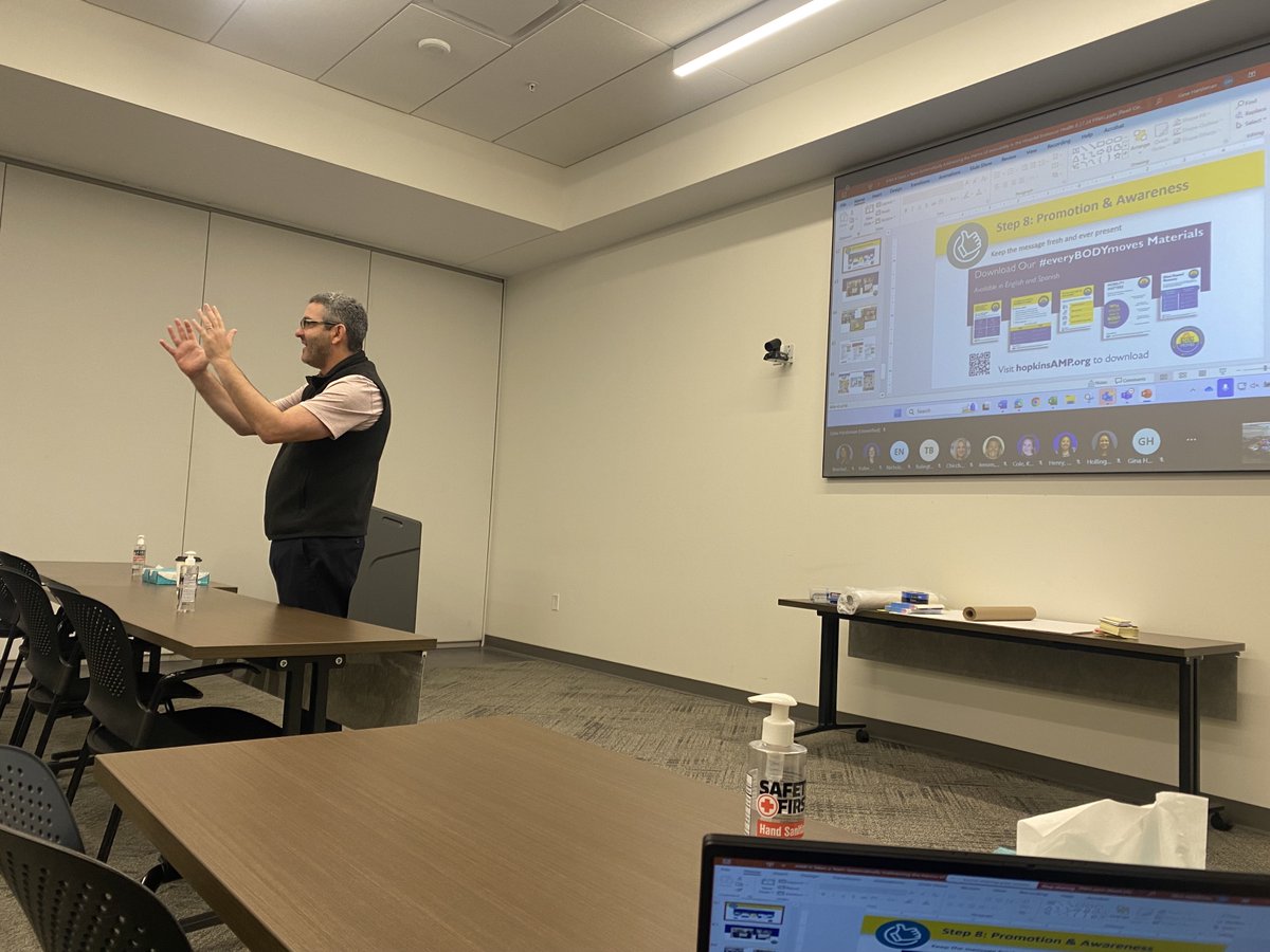 HopkinsAMP's tweet image. We had a great assessment and design workshop with @OSFHealthCare last week. We are excited to work with them as they begin the JH-AMP journey in their healthcare system! #immobilityharm #bedrestisbad #nursing #patientmobility