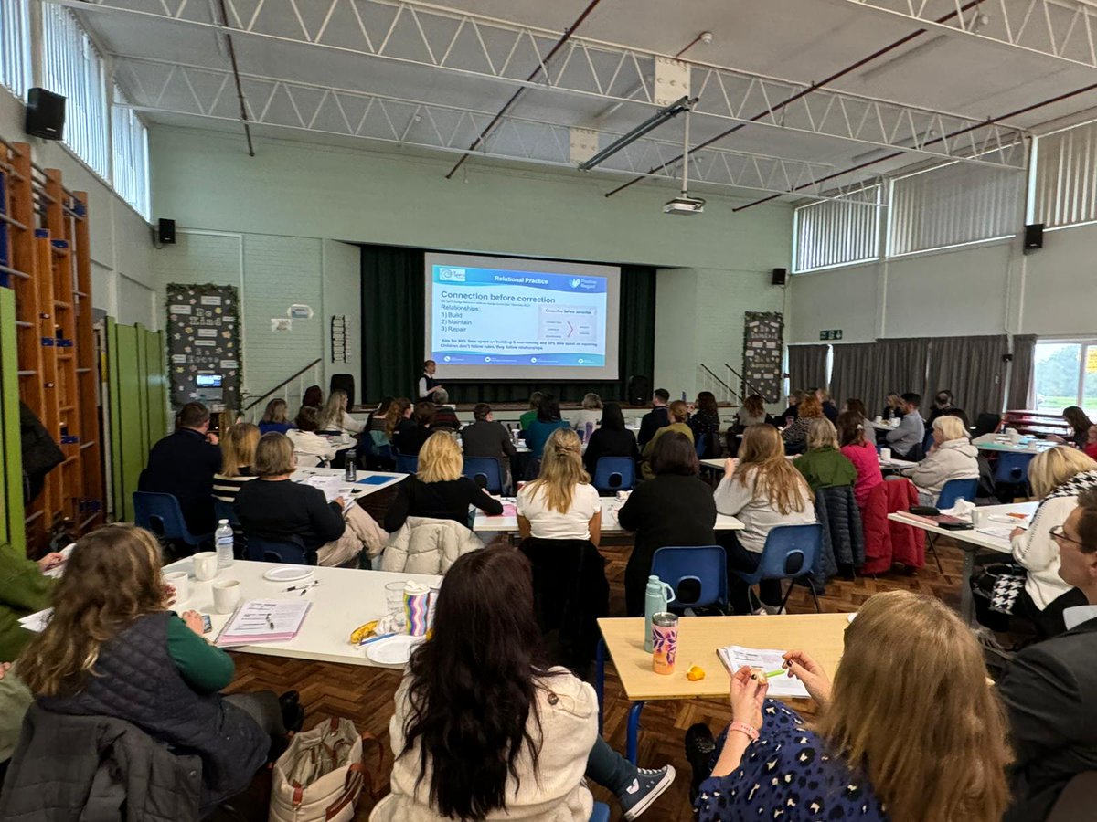 A room full of passionate teachers from 20 Hertfordshire schools learning about unconditional positive regard and relational practice at Mandeville today. Meeting the generating need is something we can't ignore. <a href="/PosRegard/">Positive Regard</a> <a href="/LukeMitchell__/">Luke Mitchell</a>
