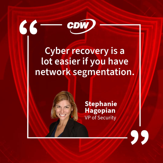 DavidMCzarnecki's tweet photo. How you recover from a cyberattack is just as important as how you prepare for one. How quickly you recover is vital, too. See why with @CDWCorp’s Stephanie Hagopian in our 2024 #Cybersecurity Report! https://t.co/gcbpzsXEhR https://t.co/uDTbhX0D99