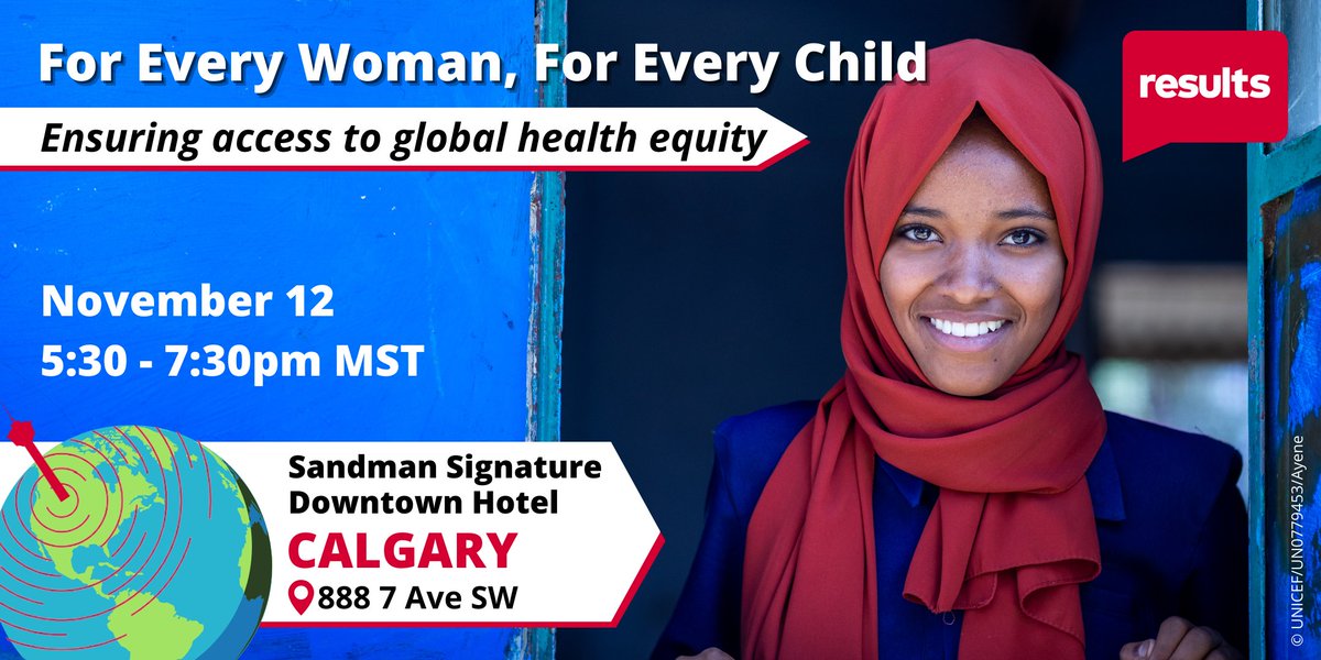 ResultsCda's tweet photo. Results is headed to Calgary! 🚗

Join us for a special event to drive action and ensure Canada steps up for the health of women and children globally. Prepare to:
🎙️ hear from expert speakers
💬 dive into impactful discussions, and
🤝 meet passionate advocates and decision-makers!

Register today and share the invite - we can't wait to see you! 👇🗓️
https://t.co/d4GnnzNXzy