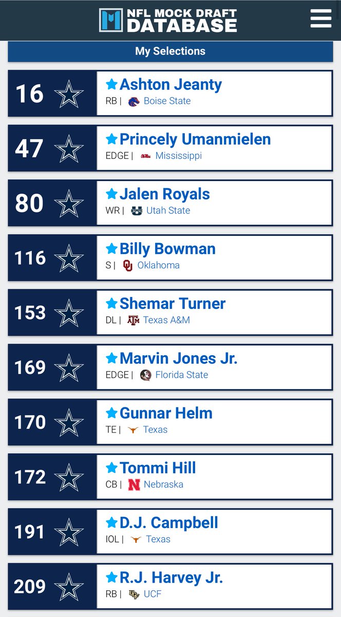 Perfect draft. #CowboysNation