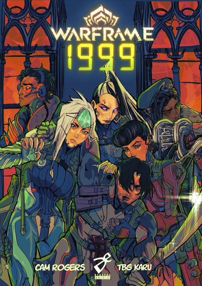 tbgkaru's tweet photo. Super excited to finally share this! I've had the pleasure to work with DE on the Warframe: 1999 comics! Written by Cam Rogers, we get 33 pages of color and the Hex going Through It TM https://t.co/McV8dYaRMu