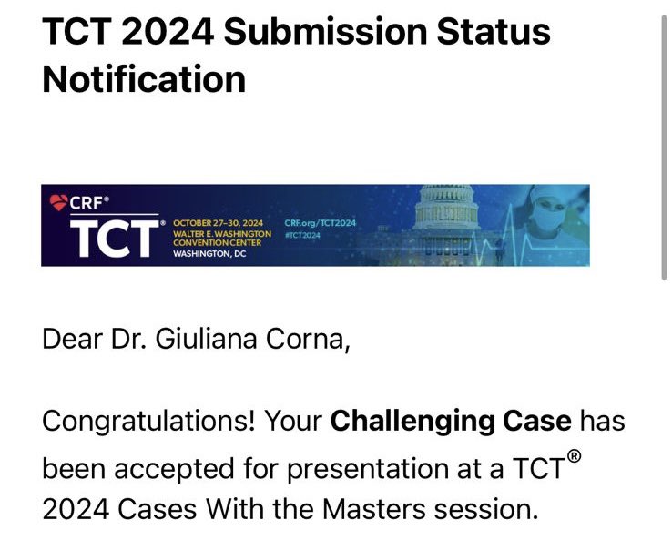 Giuliana Corna MD (@giulianacorna) on Twitter photo 🚀 🙌🏼Thrilled to share that this Sunday <a href="/DrFernandoCohen/">Fernando Cohen 🇦🇷</a> will present our challenging clinical case at #TCT2024 from <a href="/imedCV/">IMedCV Hospital Italiano</a>
🫀 IVUS guided #DCB angioplasty to treat ostial circumflex ISR 🚀 🙌🏼Thrilled to share that this Sunday <a href="/DrFernandoCohen/">Fernando Cohen 🇦🇷</a> will present our challenging clinical case at #TCT2024 from <a href="/imedCV/">IMedCV Hospital Italiano</a>
🫀 IVUS guided #DCB angioplasty to treat ostial circumflex ISR