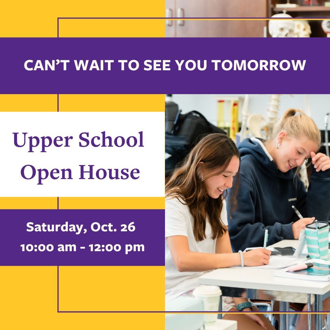 We can’t wait to see you tomorrow at our Upper School Open House! 🎉 
Join us from 10:00 am to noon and explore life at NCS. Hear from Head of School Elinor Scully, and get a glimpse of everything NCS has to offer 🌟 
More info: buff.ly/4fjRPsA