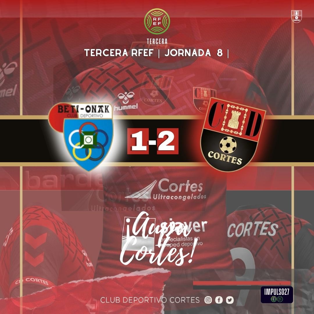 CD_Cortes3's tweet photo. Victoria del #CDCortes 1-2 contra Beti Onak ‼️ ➕3️⃣ 🔴⚫️ #AupaCortes #VamosCortes #JuntosSomosMasFuertes
TODOS JUNTOS 🍍🔴⚫ A por lo siguiente
#AupaCortes 🔴⚫️ https://t.co/8HdJFtl4SY