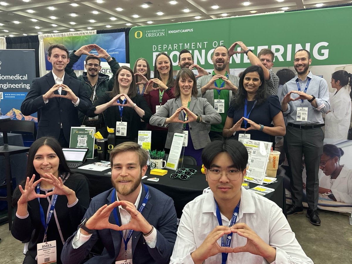 Knight Campus (@uoknightcampus) on Twitter photo Representing <a href="/uoregon/">University of Oregon</a> Knight Campus Department of Bioengineering at #BMES2024! We're here to share insights, connect with colleagues, and showcase innovative research. It’s inspiring to see so much talent and dedication gathered together. #KnightCampus #Bioengineering Representing <a href="/uoregon/">University of Oregon</a> Knight Campus Department of Bioengineering at #BMES2024! We're here to share insights, connect with colleagues, and showcase innovative research. It’s inspiring to see so much talent and dedication gathered together. #KnightCampus #Bioengineering