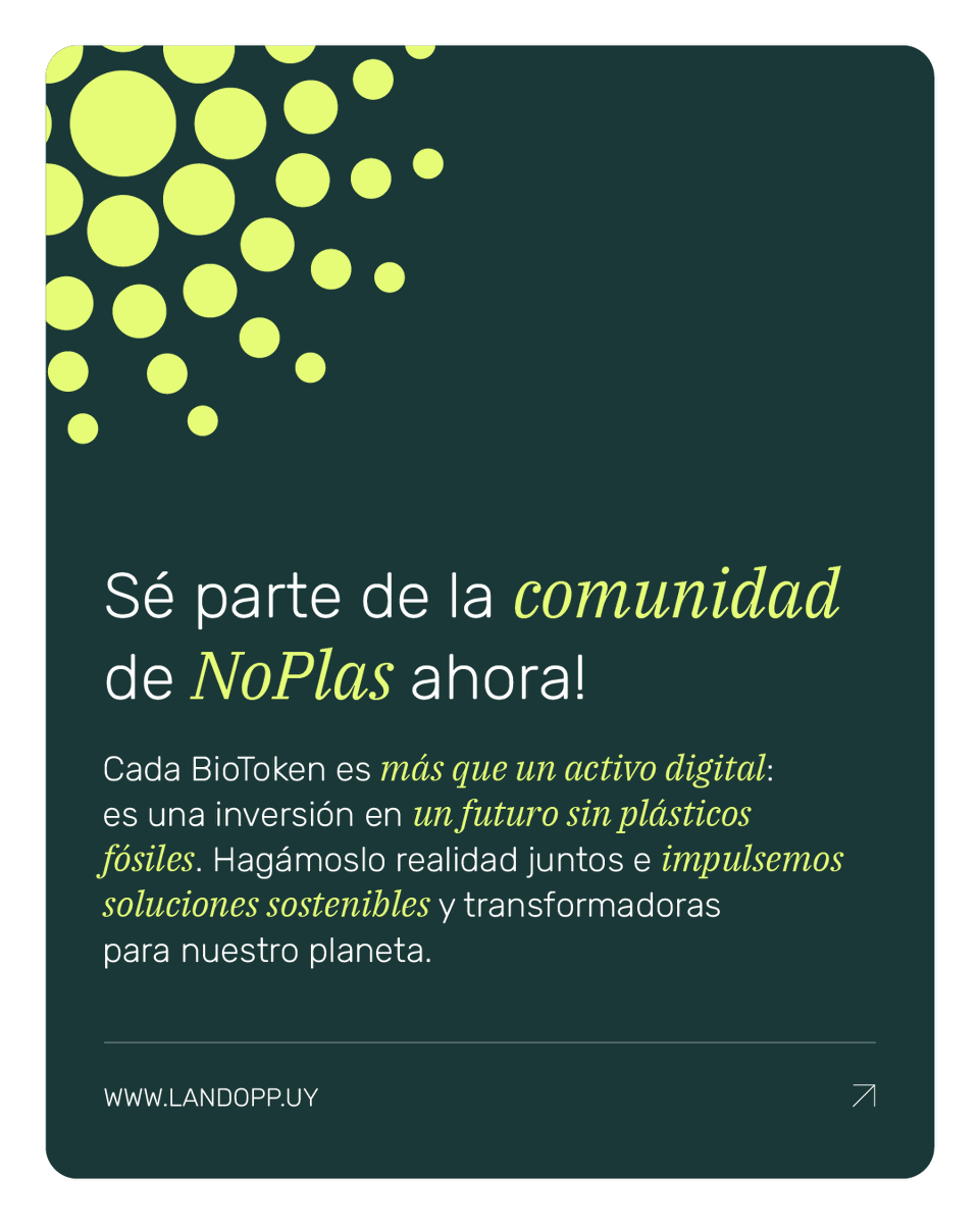 Landopp_bio's tweet photo. ¿Qué es un BioToken? ¿Qué significa ser holder? ¿Qué tiene que ver la sustentabilidad con blockchain? 🤔
En este glosario, te explicamos cada término de forma sencilla para que involucrarte con NoPlas sea simple y accesible.
#NoPlas #BioTokens #Sostenibilidad #EconomíaCircular #Blockchain