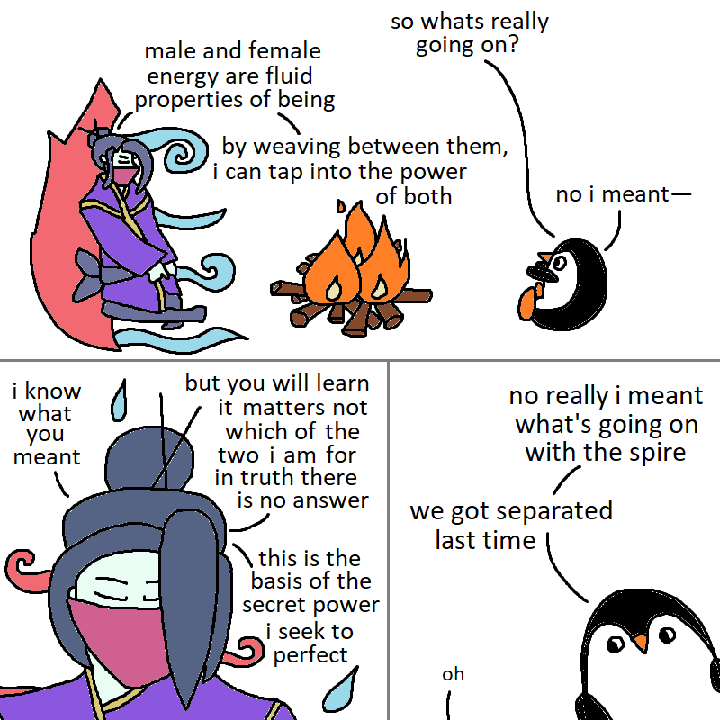 In today's bad drawing #124, Slay the Spire's Watcher explores #gender fluidity!