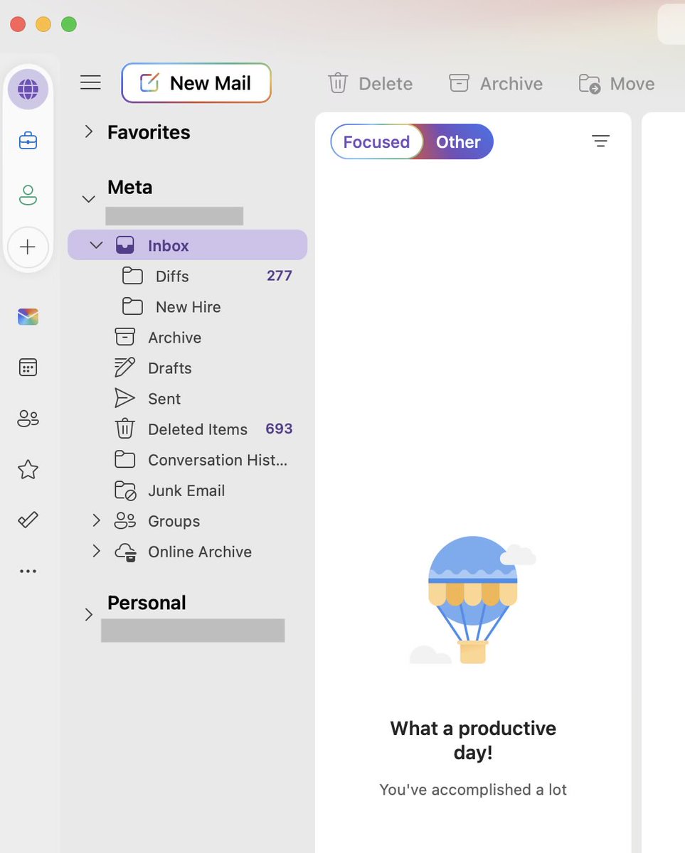 savasp's tweet photo. Screenshot of the day 🙂 Yes, indeed... it feels like a productive day.

I had about 1-2K work emails in my inbox. I was supposed to revisit them at some point. And I did so today by just deleting them all 🙂 That counts as "revisiting" and it felt productive! https://t.co/sVn7WQj8UR