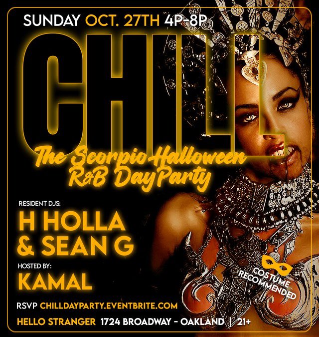 east of java (@deejayseang) on Twitter photo SUNDAY AFTERNOON βοΈβοΈβοΈ
CHILL R&B DAY PARTY
SCORPIO HALLOWEEN EDITION π
ALL SCORPIOS FREE!!! βοΈ
Hosted by <a href="/ThaRealKamal/">Kamal</a> & <a href="/ohelknows/">OhElKnows</a> πΎ π₯
Music π
<a href="/DJHHolla/">H. O. L. L. A.</a>
<a href="/DeeJaySeanG/">liked songs</a>
<a href="/HelloStrangeBar/">Hello Stranger Bar</a> 4-8 pm
RSVP shorturl.at/bQlYv SUNDAY AFTERNOON βοΈβοΈβοΈ
CHILL R&B DAY PARTY
SCORPIO HALLOWEEN EDITION π
ALL SCORPIOS FREE!!! βοΈ
Hosted by <a href="/ThaRealKamal/">Kamal</a> & <a href="/ohelknows/">OhElKnows</a> πΎ π₯
Music π
<a href="/DJHHolla/">H. O. L. L. A.</a>
<a href="/DeeJaySeanG/">liked songs</a>
<a href="/HelloStrangeBar/">Hello Stranger Bar</a> 4-8 pm
RSVP shorturl.at/bQlYv