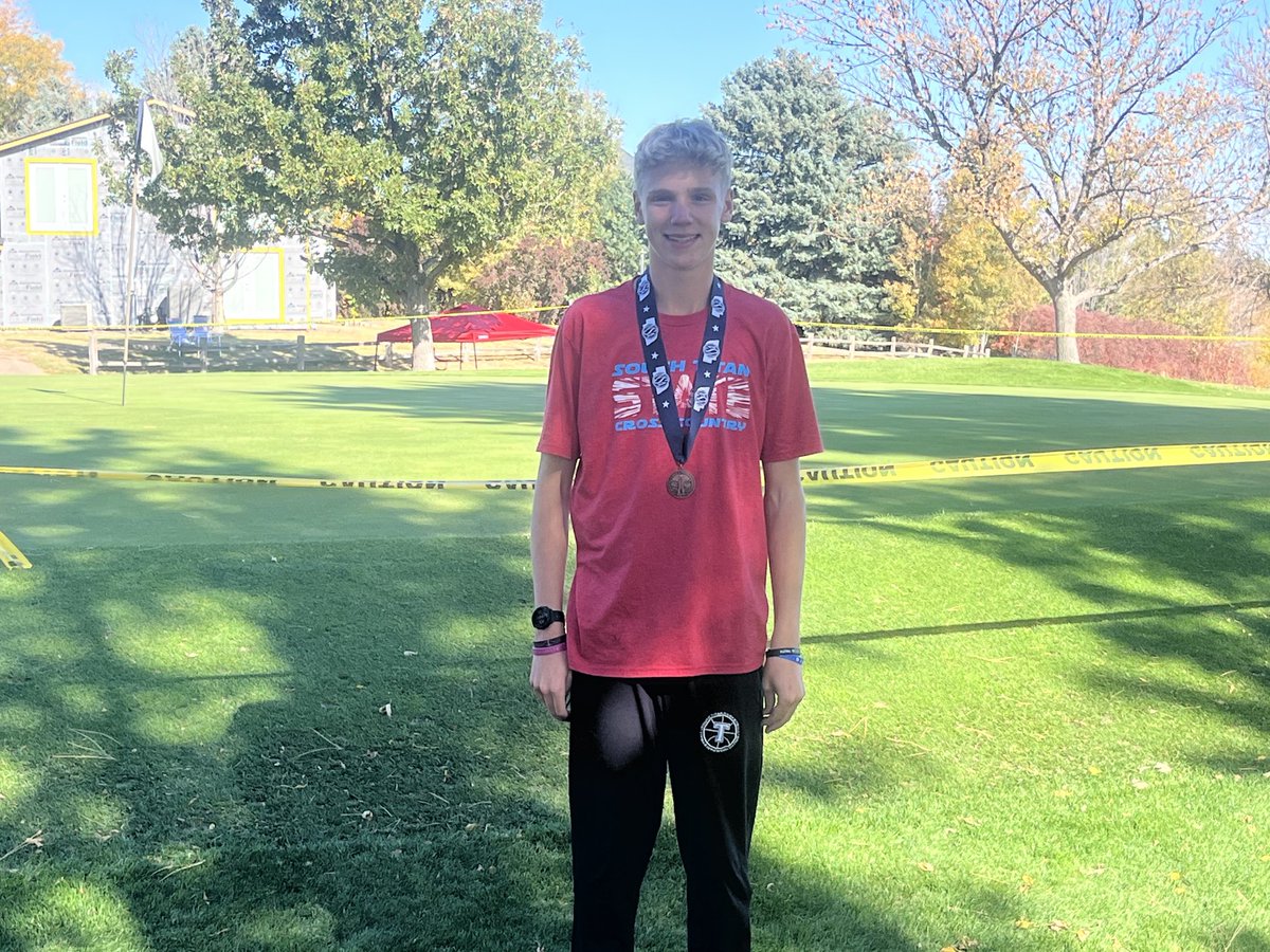 Titanrunning's tweet photo. Aiden Gehring is coming home with a STATE medal (12th place- 16:15) and he is a Freshman!!! https://t.co/6GxnnFCfbX